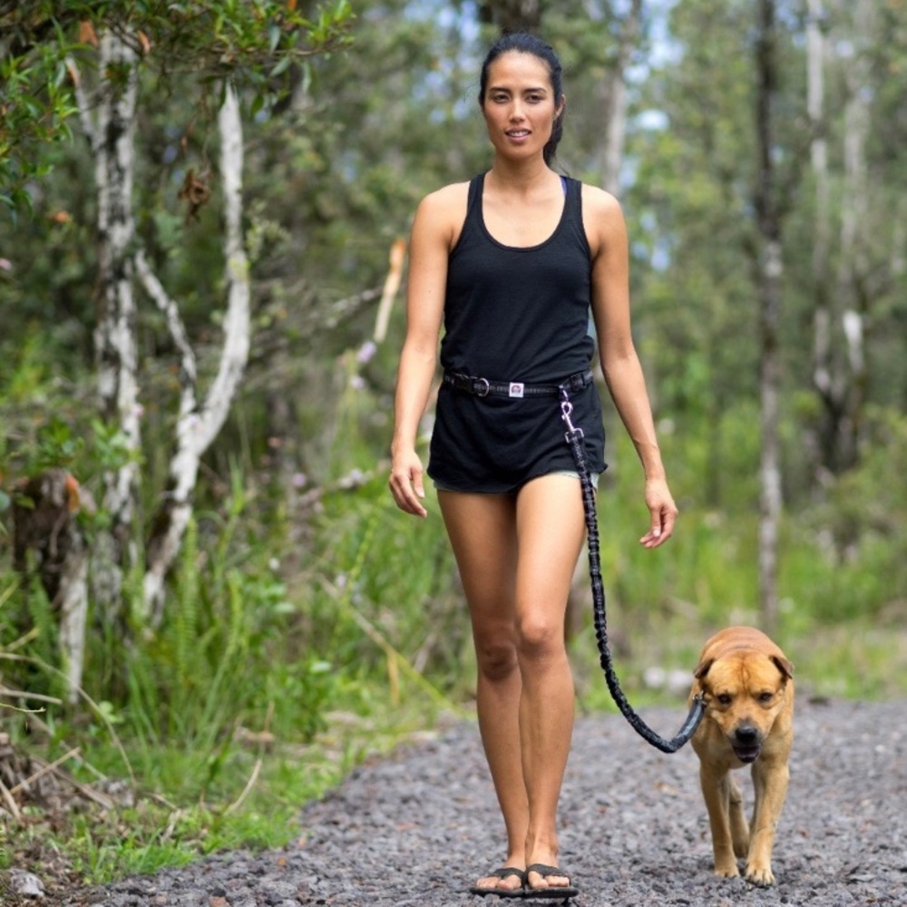 Bungee Running Dog Leash with Waist Belt